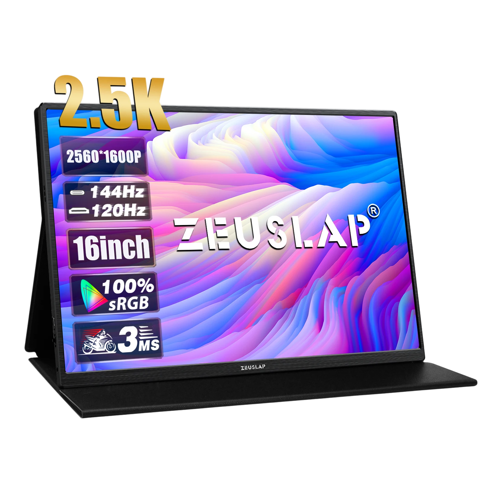 Zeus 16” 2.5K QHD Portable Gaming Monitor (144Hz)