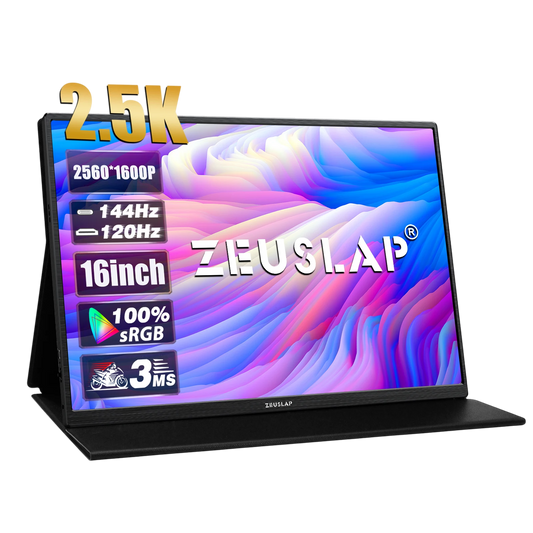 Zeus 16” 2.5K QHD Portable Gaming Monitor (144Hz)